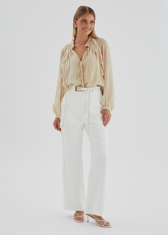 Kennedie Blouse - Flax