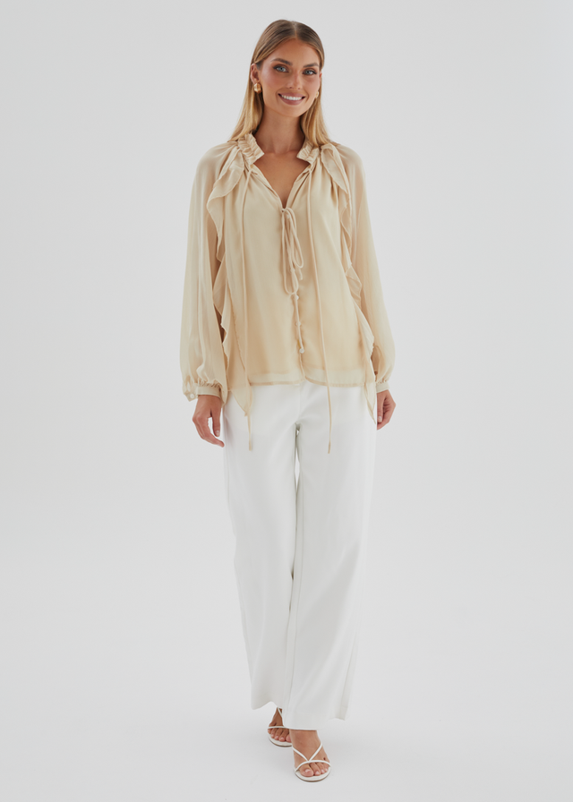 Kennedie Blouse - Flax