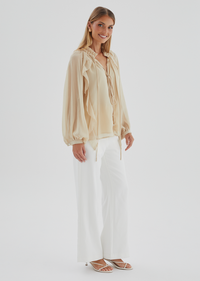 Kennedie Blouse - Flax