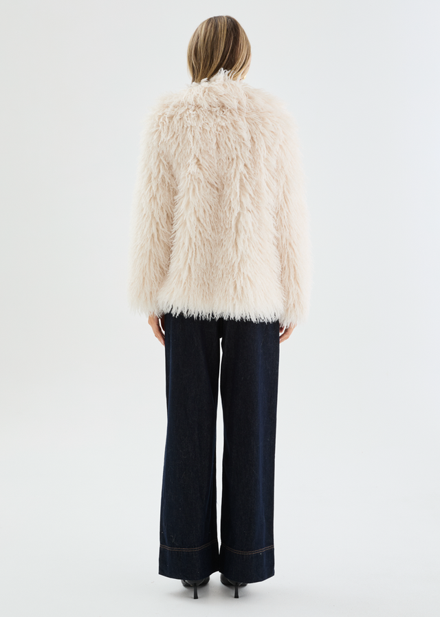 Xylia Fluffy Coat - Off White