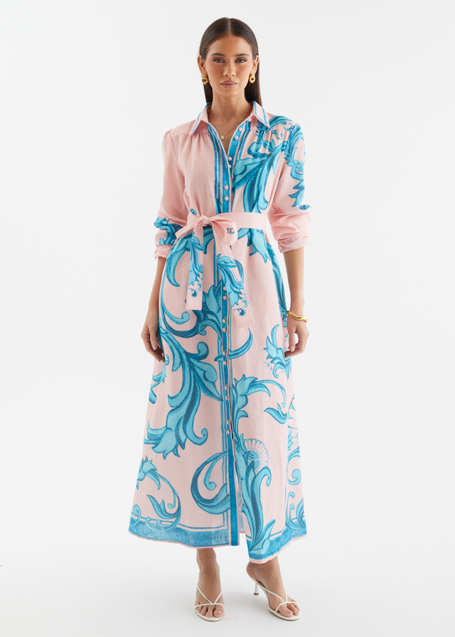 Sage Maxi Dress - Pink Zayna
