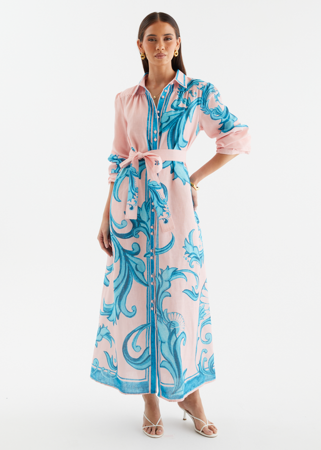 Sage Maxi Dress - Pink Zayna