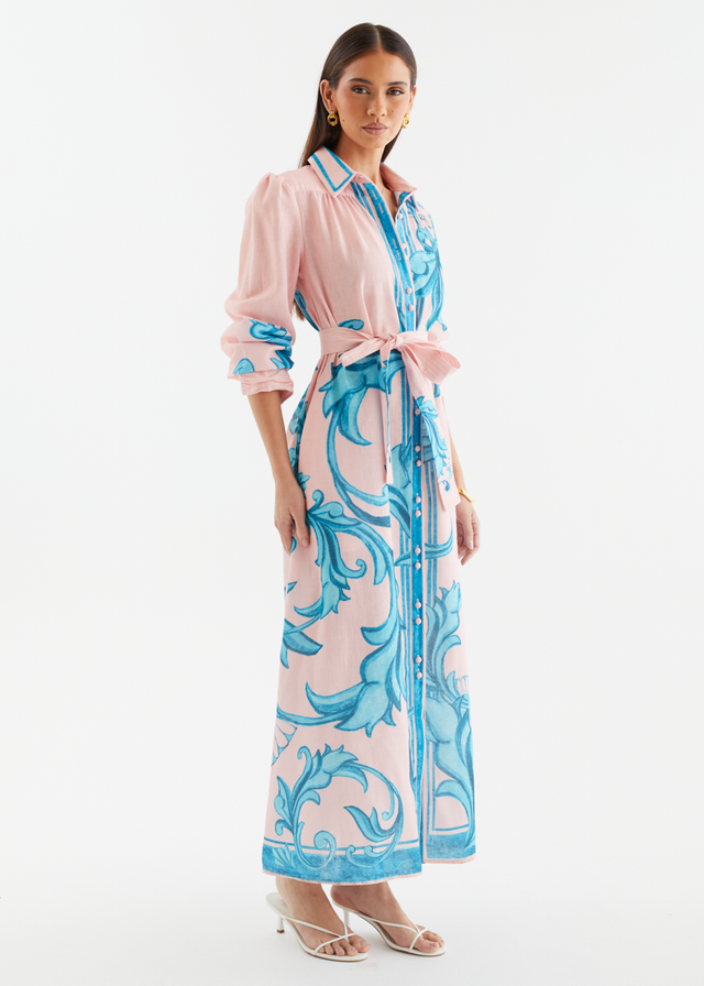 Sage Maxi Dress - Pink Zayna
