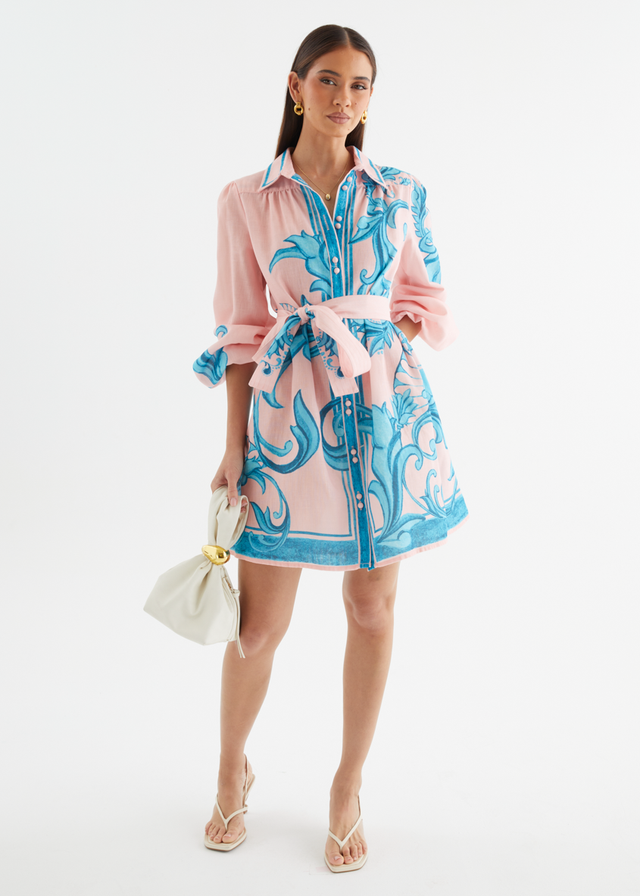 Nicoletta Dress - Pink Zayna