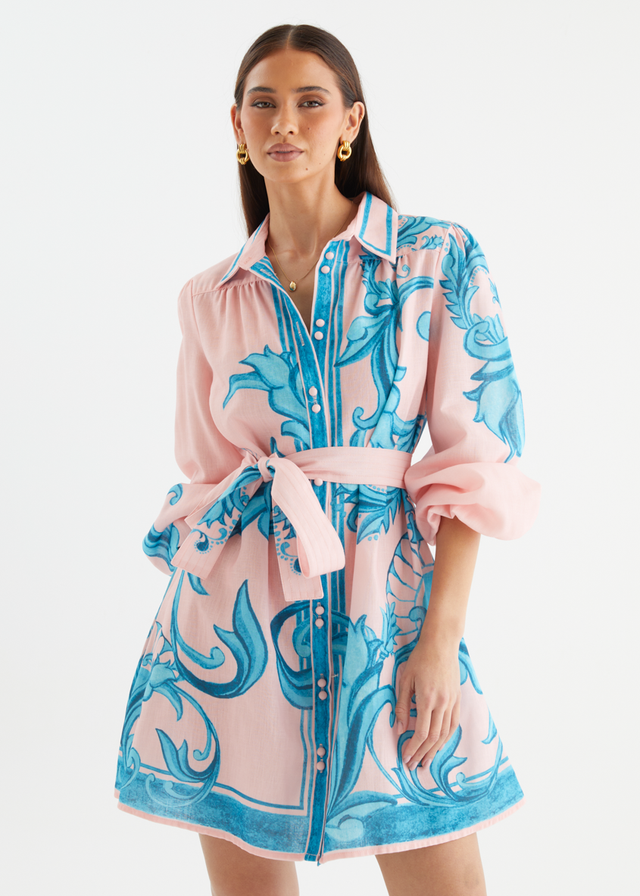 Nicoletta Dress - Pink Zayna