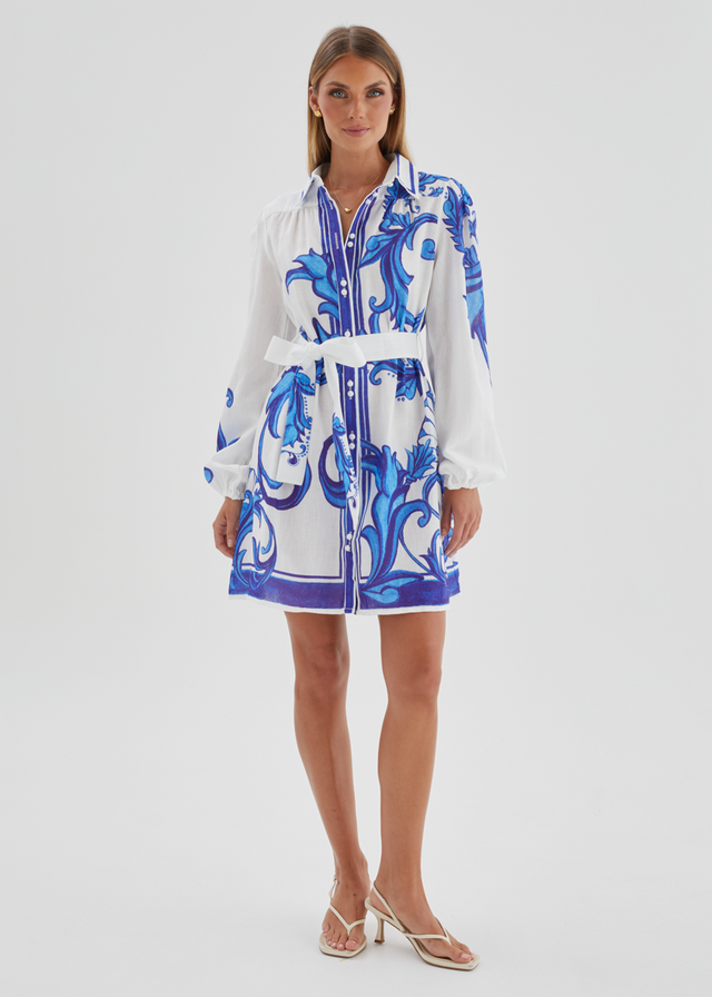 Nicoletta Dress - Blue Zayna