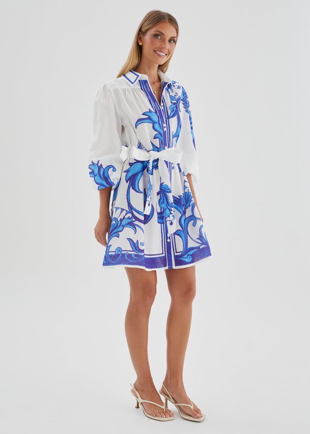 Nicoletta Dress - Blue Zayna