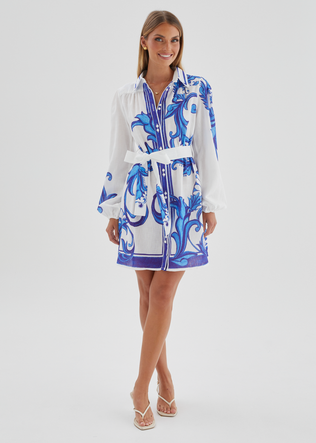 Nicoletta Dress - Blue Zayna