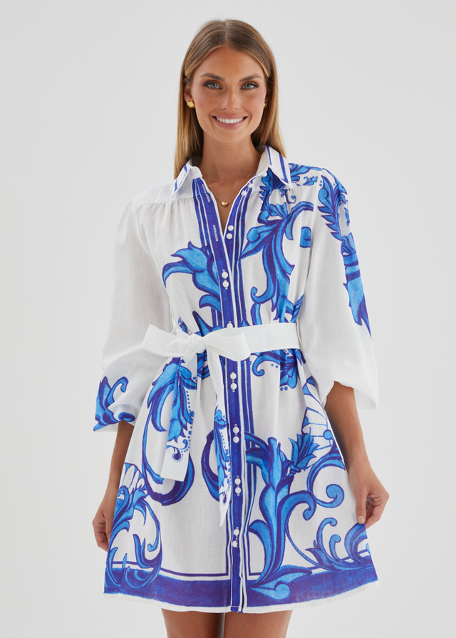 Nicoletta Dress - Blue Zayna