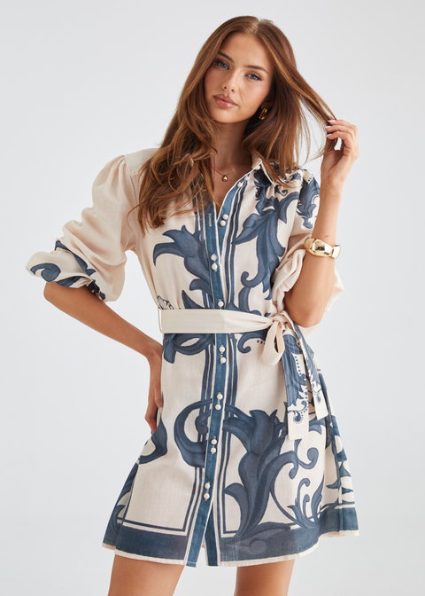 Nicoletta Dress Cream Zayna – Gingham Heels