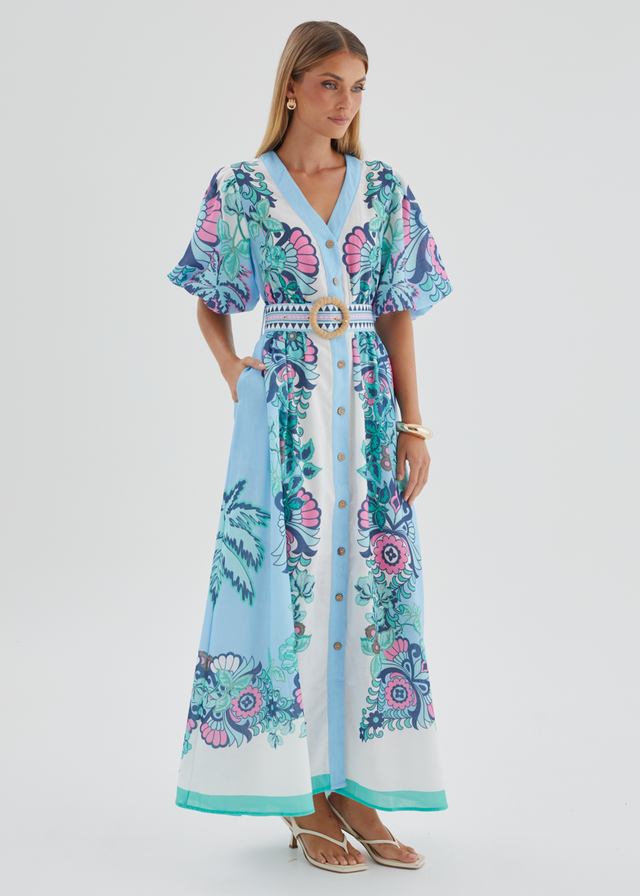 Harris Maxi Dress - Baja Blue