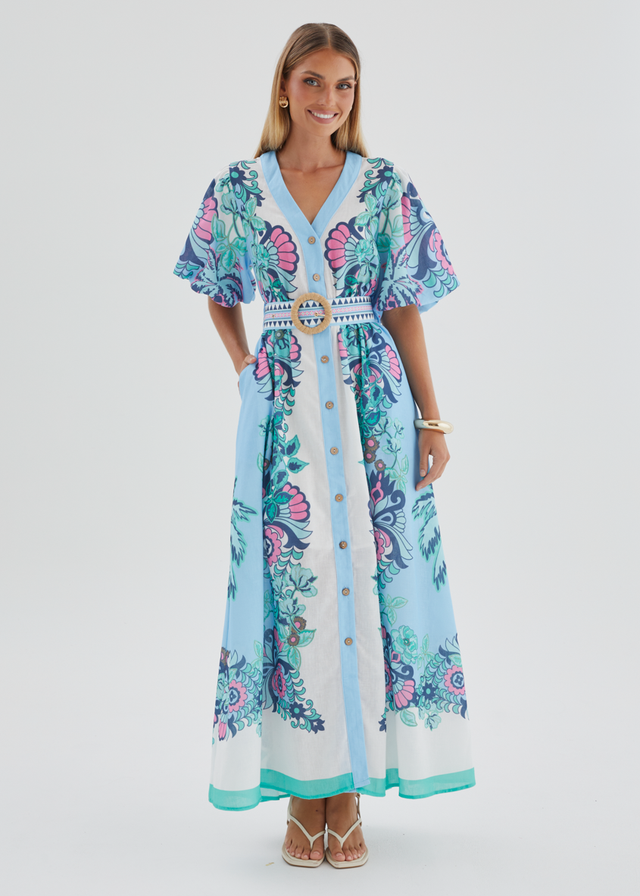 Harris Maxi Dress - Baja Blue