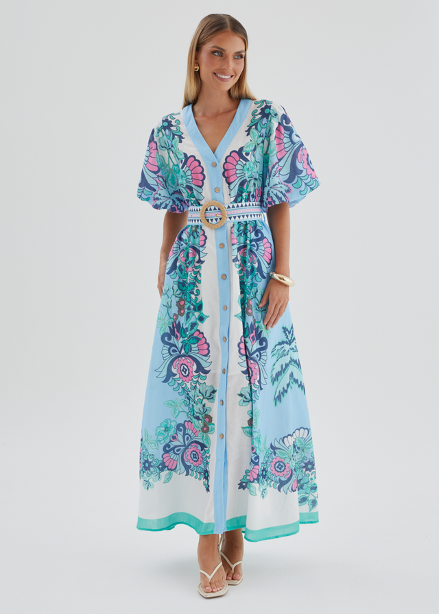 Harris Maxi Dress - Baja Blue