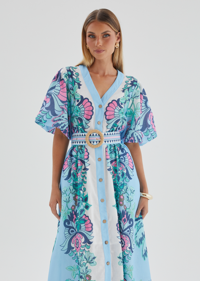 Harris Maxi Dress - Baja Blue