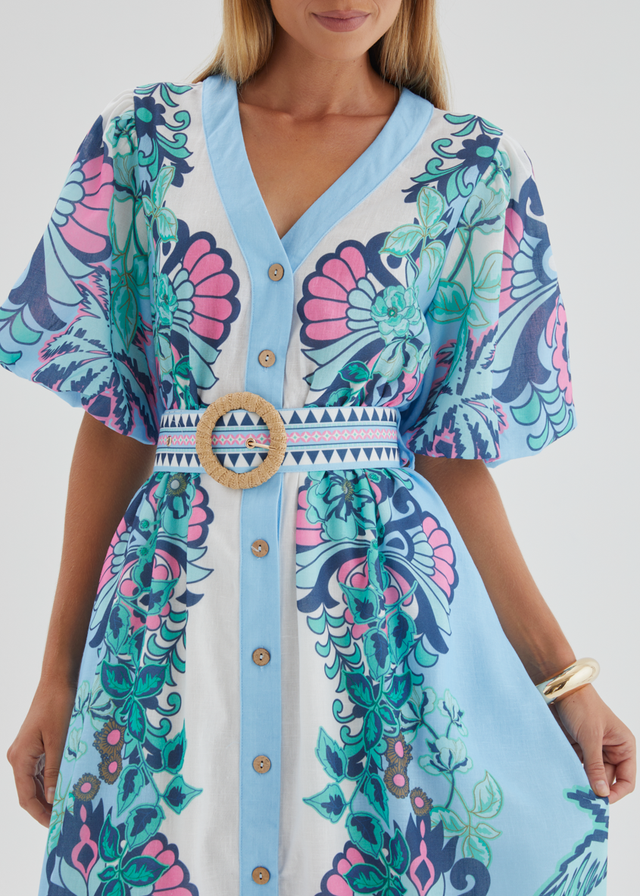 Harris Maxi Dress - Baja Blue