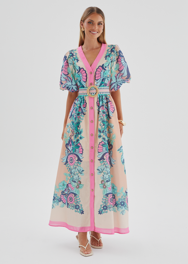 Harris Maxi Dress - Baja Pink