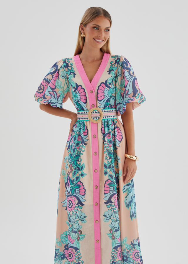 Harris Maxi Dress - Baja Pink