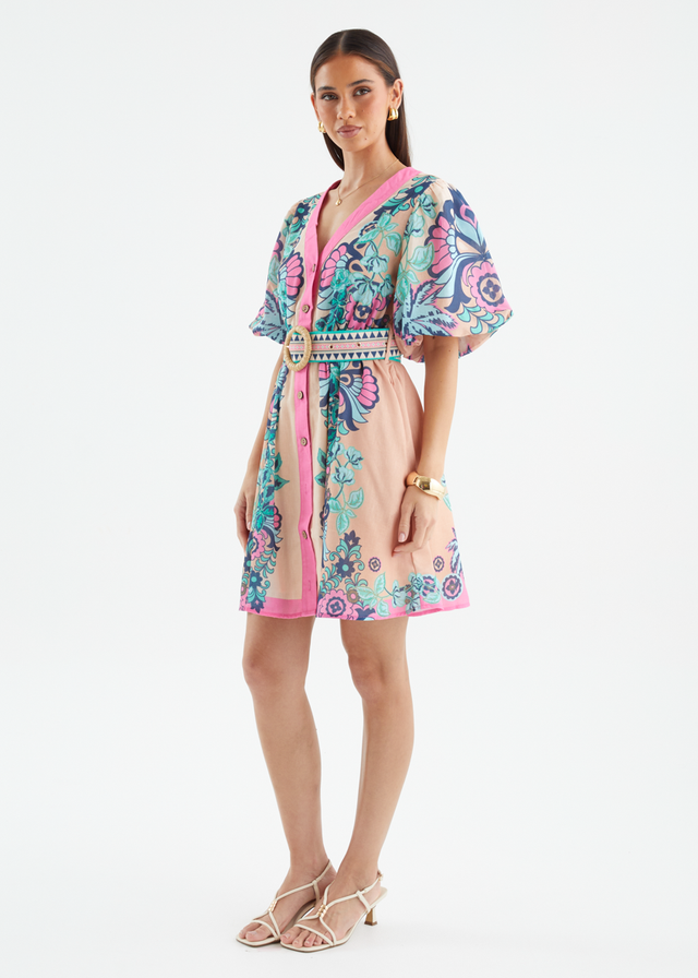 Harietta Dress - Baja Pink
