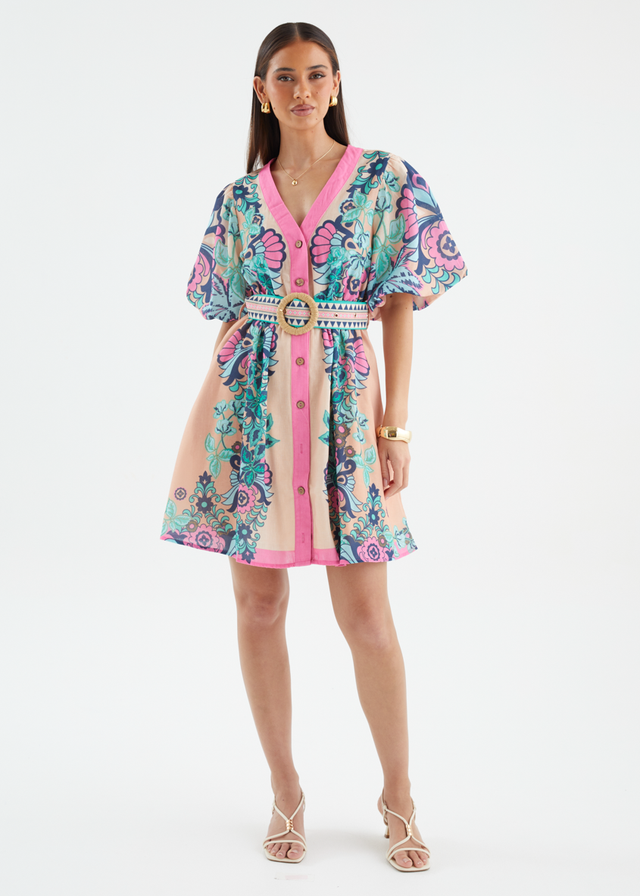 Harietta Dress - Baja Pink