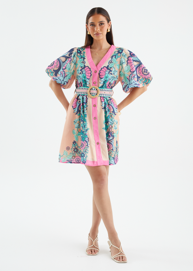 Harietta Dress - Baja Pink