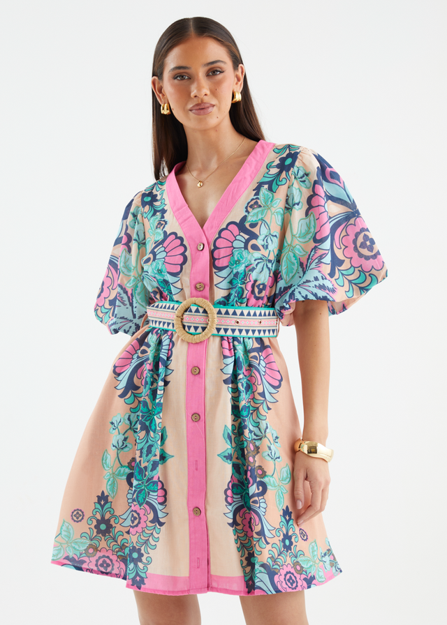 Harietta Dress - Baja Pink