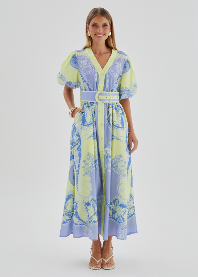 Emaline Maxi Dress - Purple Paisley