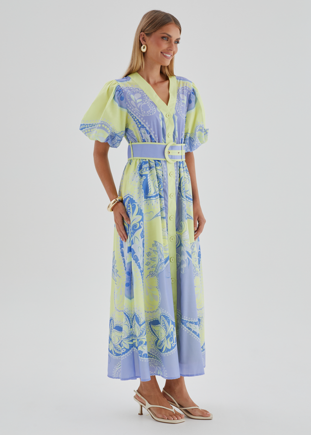Emaline Maxi Dress - Purple Paisley