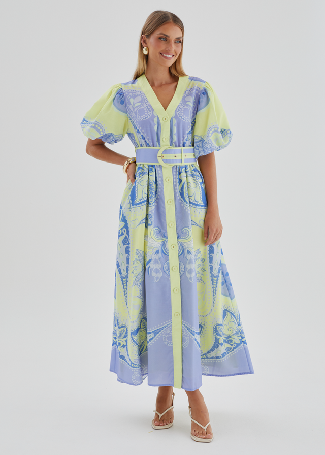 Emaline Maxi Dress - Purple Paisley