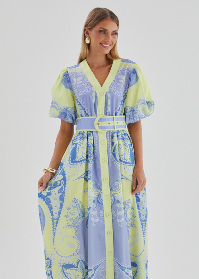 Emaline Maxi Dress - Purple Paisley