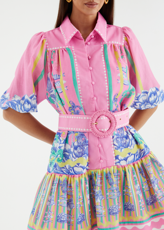 Leandra Dress - Bahama Pink