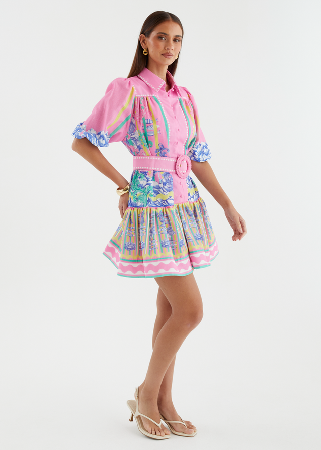 Leandra Dress - Bahama Pink