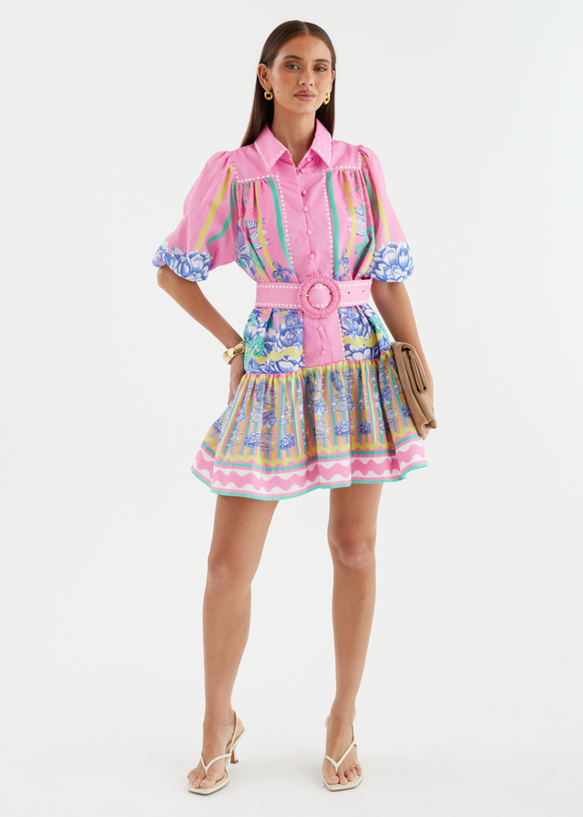 Leandra Dress - Bahama Pink