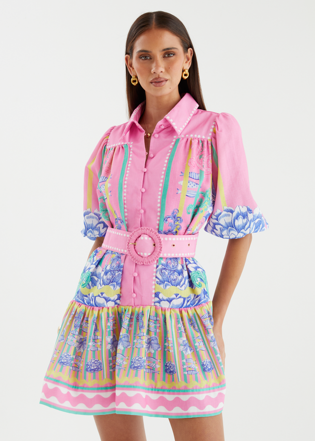 Leandra Dress - Bahama Pink