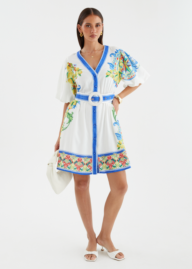 Cipriana Dress - White Positano