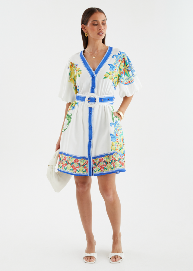 Cipriana Dress - White Positano