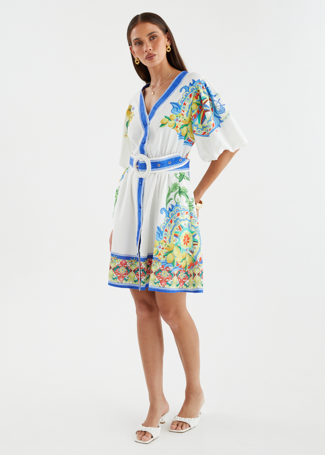 Cipriana Dress - White Positano