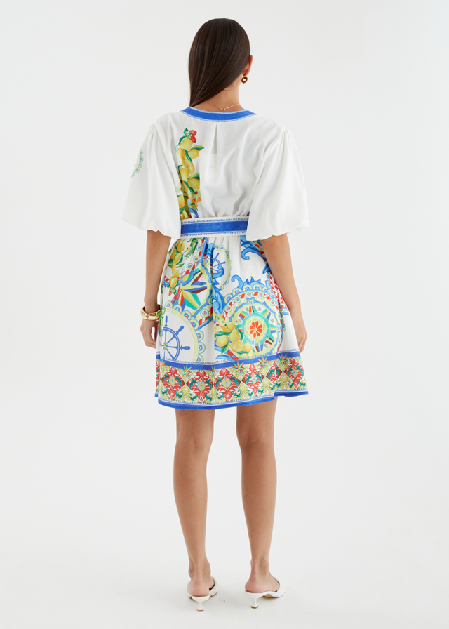 Cipriana Dress - White Positano