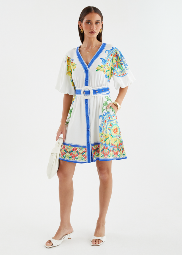 Cipriana Dress - White Positano