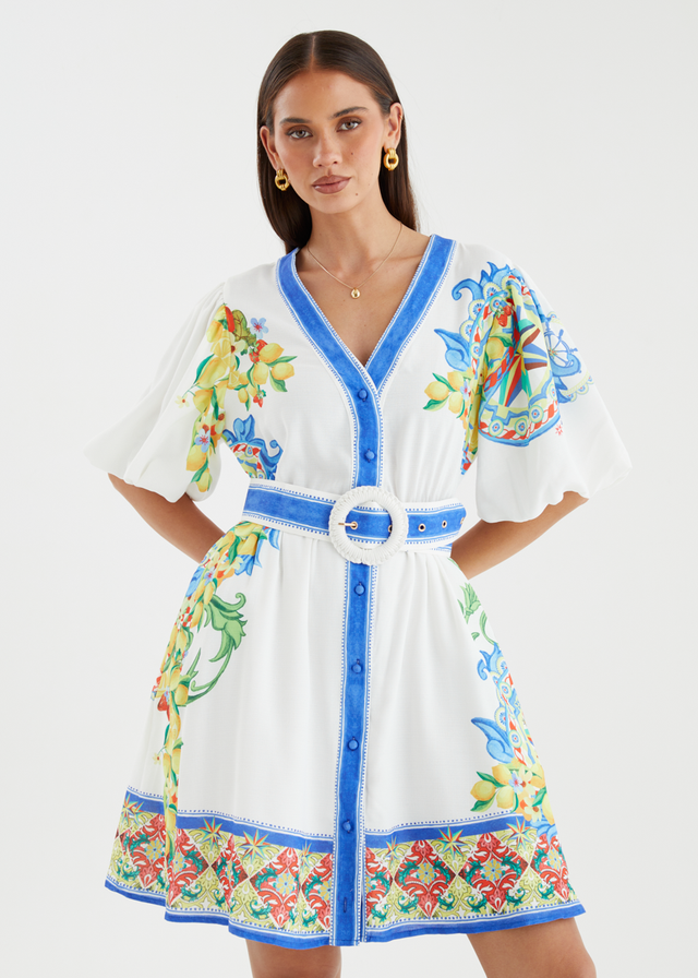 Cipriana Dress - White Positano