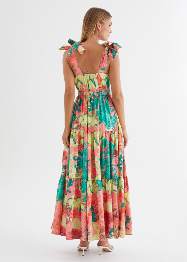 Calianna Maxi Dress - Coral Spritz