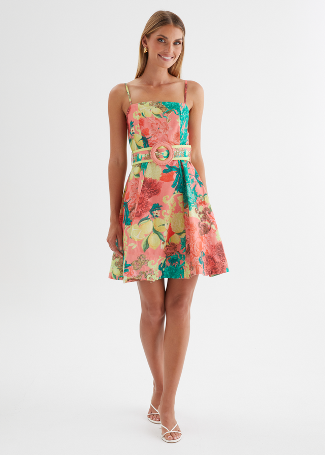 Cassady Dress - Coral Spritz