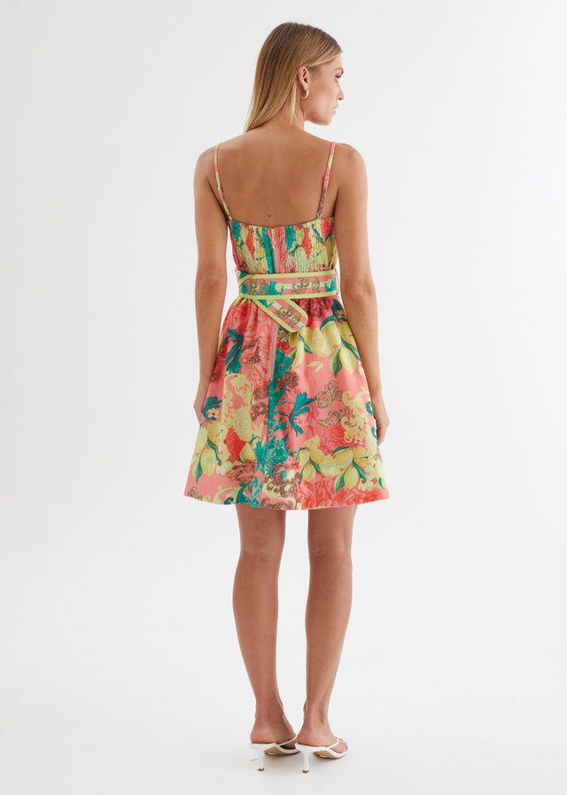 Cassady Dress - Coral Spritz