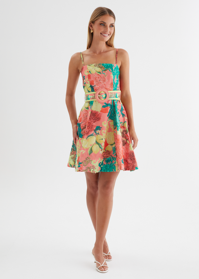 Cassady Dress - Coral Spritz