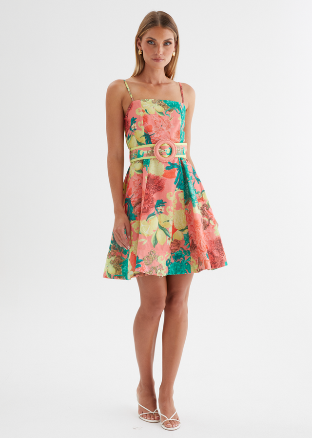 Cassady Dress - Coral Spritz