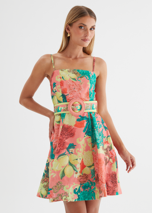 Cassady Dress - Coral Spritz