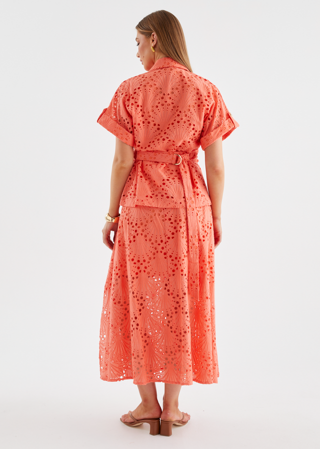 Kaylee Maxi Skirt - Melon Anglaise