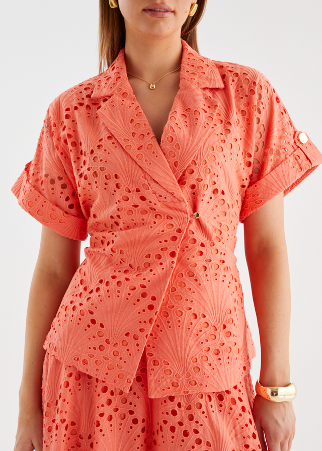 Kaylee Shirt - Melon Anglaise