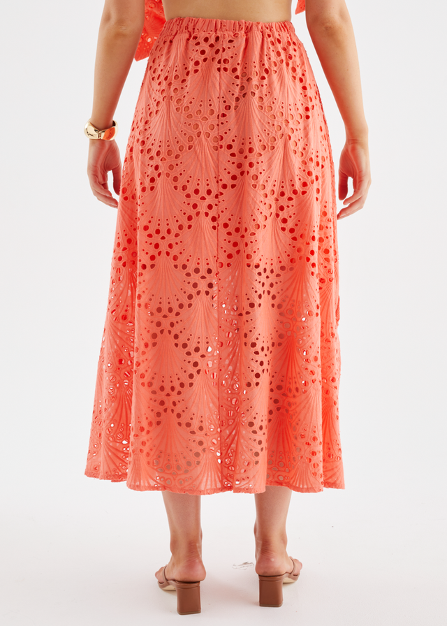 Kaylee Maxi Skirt - Melon Anglaise