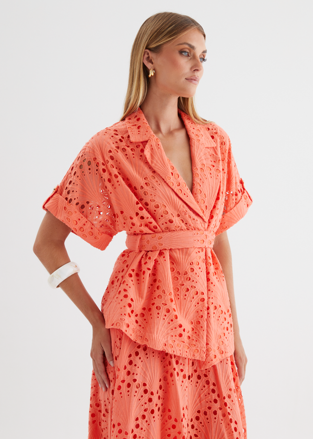 Kaylee Shirt - Melon Anglaise