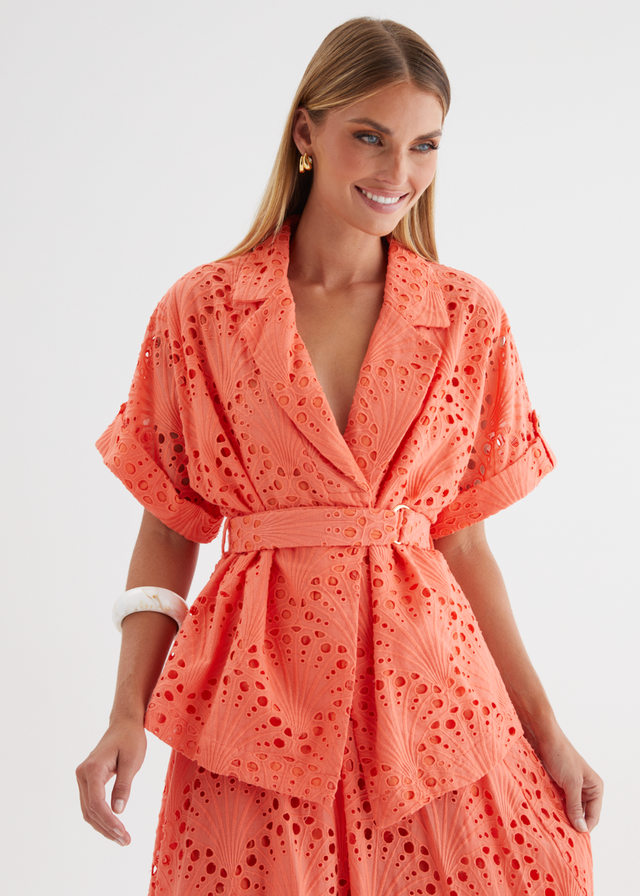 Kaylee Shirt - Melon Anglaise